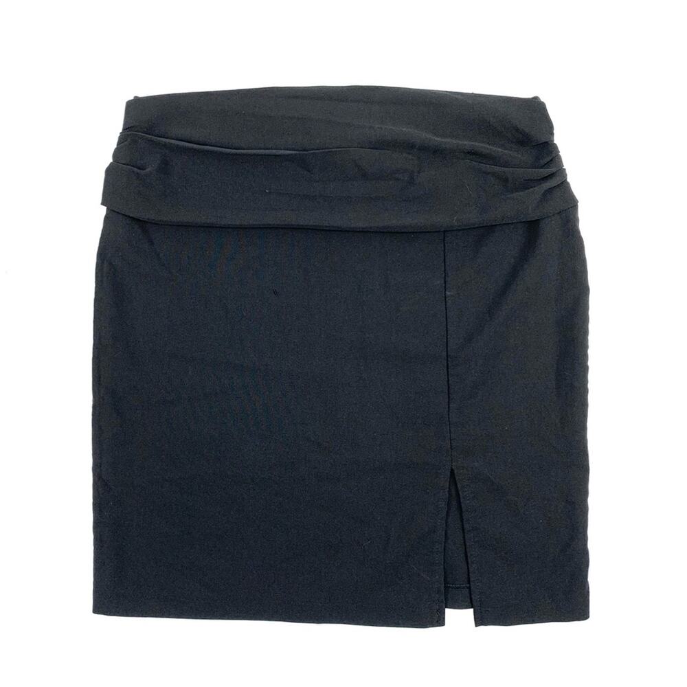Black Slit Pencil Skirt